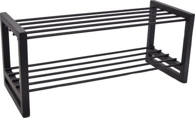 LOFT42 Hall Metalen Schoenenrek Zwart  - Industrieel - 70x30x28