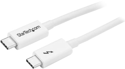 StarTech.com Thunderbolt 3 (20Gbps) USB C Cable - White - 1m