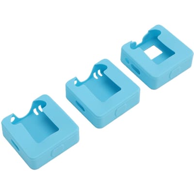 3 STuks Siliconen Beschermhoes Geschikt voor RODE Wireless Go II Microfoonsysteem Schokbestendige Microfoon Beschermhoes blauw