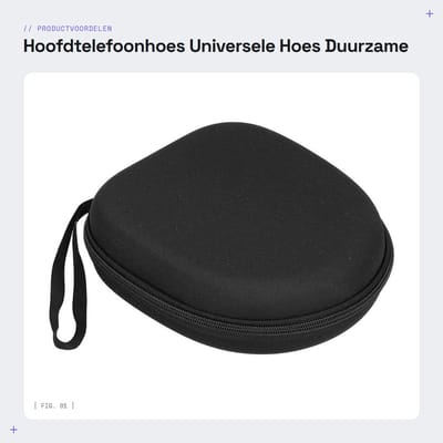 Dailygoods - Hoofdtelefoonhoes - Universele Hoes - Duurzame Bescherming - Lichtgewicht Formaat - Opbergtas - Voor Over-ear-koptelefoons - Ideaal voor...