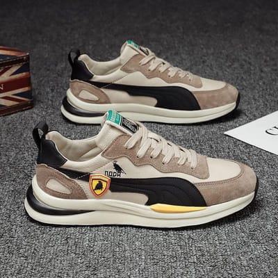 Herfst Nieuwe Heren Sportschoenen Mode Fly Woven Mesh Herenschoenen Koreaanse Versie Ademende Hardloopschoenen Trendy Heren 44 gray