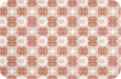 Badmat 60x40 cm - Antislip - Retro - Klassiek - Roze - Badmatten voor badkamer - Badkamermat - Douchemat - Badkamer mat
