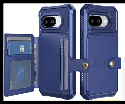 Portemonnee Hoesje Geschikt voor Google Pixel 9a - Back Cover met Pasjeshouder - Telefoonhoesje voor Pinpas - Kaarthouder op Achterkant - Case met Magneet Blauw
