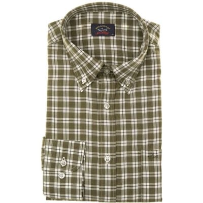 Paul & Shark Overhemd Soft Flannel Check Groen / male