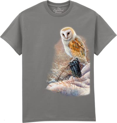 Kerkuil Winter Glow Barn Owl The Coloured House T-shirt M