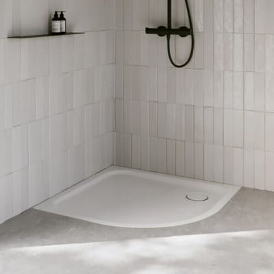 Bette Corner 80 x 90 x 3.5 cm quadrant shower tray without apron