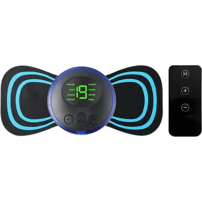 Mini masseur électrique pour le cou EMS Tens Basse impulsion Stimulateur musculaire pour le cou, le dos, les bras, les jambes Relaxation