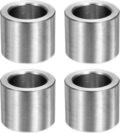 Afstandhouders van metaal, M16 afstandhouders van roestvrij staal 304, 16 mm ID x 24 mm diameter x 20 mm lengte, rond, zonder schroefdraad, glad oppervlak voor schroeven, zilverkleurig