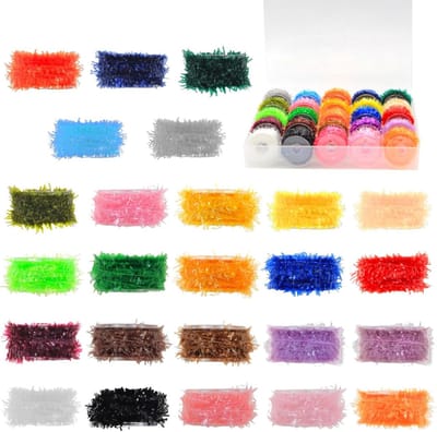 Vliegbinden Draadset - Bindmateriaal Vliegvissen - Lokken Maken - 25 Kleuren Selectie - 0.1-0.3 mm dikte - Multicolor