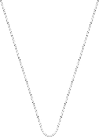 Lucardi Dames Ketting met venetiaanse schakel - Echt Zilver - Ketting - Cadeau - 42 cm - Zilverkleurig