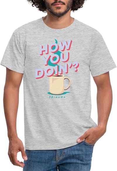 Friends How You Doin' Koffie T-Shirt Heren