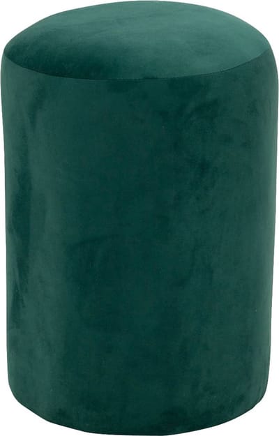 Velvet Poef Kira Groen | Rond | Voetenbankje | Zitbank | Modern & Luxe | Handgemaakt | 32 x 45 cm