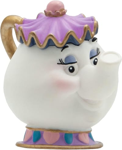 Bullyland 12474 – Speelfiguur en verzamelfiguur Mevrouw Potts uit Belle en het Beest – ca. 6 cm – levensecht en detailrijk vormgegeven – ideaal als taartfiguur en klein cadeautje voor kinderen vanaf 3 jaar.