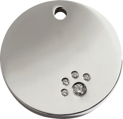 Red Dingo Hondenpenning - maat S - rond met Swarovski - 20 mm