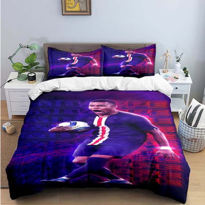 Mode Voetbalster R-Ronaldo Print Beddengoed Set Dekbedovertrek Dekbed Bed Jeugd Kinderen Meisjes Jongens Luxe Verjaardagscadeau EU Double(200*200cm)3pcs