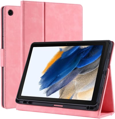Otronica Hoes geschikt voor Samsung Galaxy Tab A8 Rose Goud - Samsung A8 hoes bookcase met Stylus Pen Houder premium leren cover