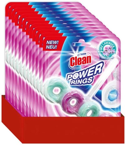 At Home Toiletblok Power Rings Pure Lavender - 12 x 40 gr - Voordeelverpakking