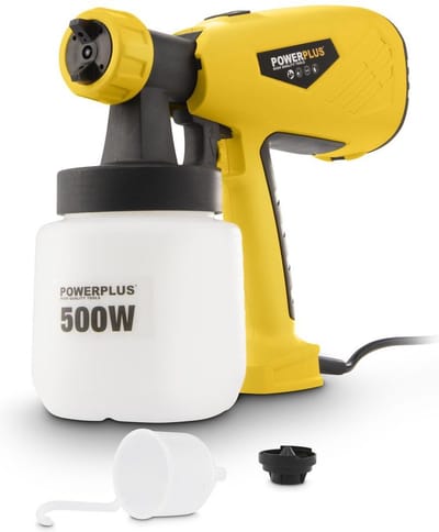 Powerplus Elektrisch Verfpistool POWX354 - Verfspuitpistool van 500 W van 800 ml - voor Primer, Verf, Vernis, Olie en Beits