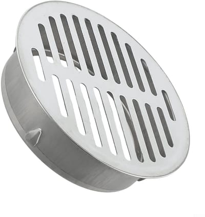 Dailygoods- Afvoerdeksel Roestvrij Staal - Buitenafvoer - Balkonafvoer - Tuinafvoer - Ø200mm - Praktisch Ontwerp - Vloerafvoer