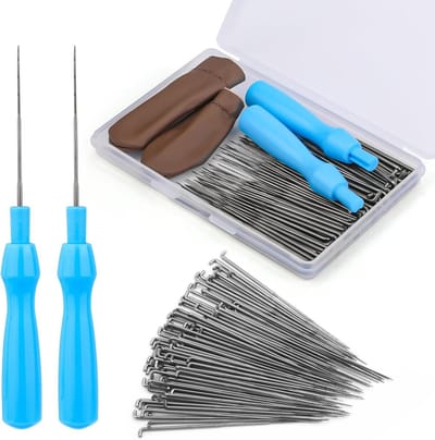 Naaldviltnaalden Set - Wolvilten Gereedschap - Creatief Knutselen - Ergonomische Handgrepen - 100 Stuks - Niet Gespecificeerd