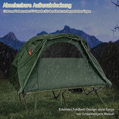 4-in-1 Camping Tent en Bed voor 2 Personen - Waterdicht en Comfortabel voor Kamperen