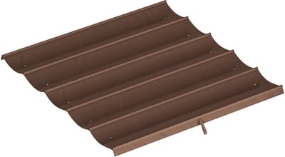 Outsunny Vervangend dakdoek-Polyester-250L x 255B x 6H cm-Koffie
