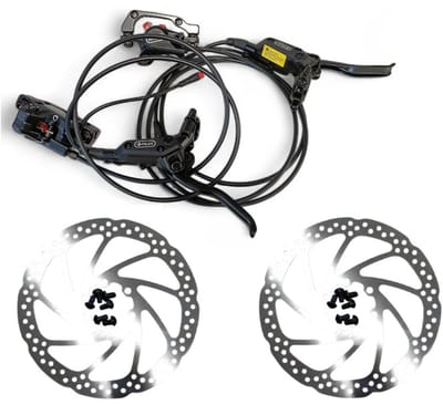 Falk-X Fatbike Hydraulische remmen set met Power Cutt-off inclusief 160mm remschijven voor oa Ouxi/QMwheels V8 H9 V20 Fatbikes