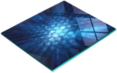 Decoratieve glazen snijplank met kristallen afbeeldingen, 60x52 cm