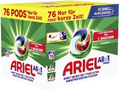 Ariel All in 1 wasmiddel Universele+ 76 PODS