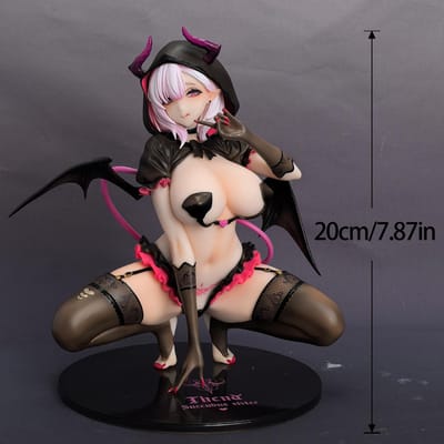 20CM Succubus Zus Tina Sexy Meisje PVC Actiefiguur Native 18 ± voor Volwassen Verzamelaar Model Halloween Kerstcadeau Speelgoed black