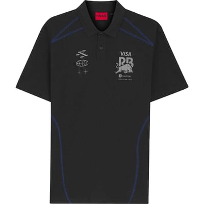 Hugo Mens Visa Cash App Racing Bulls F1 Polo Shirt (Zwart)