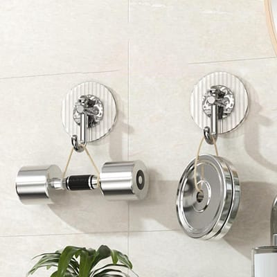 4pcs Crochets Muraux pour Suspendre Adhésif Fort Sans Perçage Robuste Crochets Muraux pour Salle de Bain Cuisine