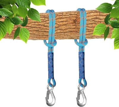 Swing Touwset voor Hangmatstoel, 2 Stuks, 0.6 m Verstelbaar Touw voor Binnen en Buiten, Geschikt voor Boomschommel en Nestschommel, Diameter 10 mm