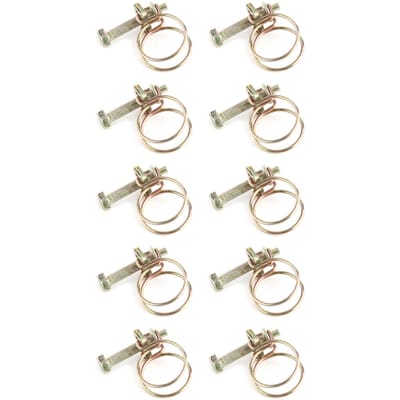 Collier de serrage pour tuyau d'eau à double fil, clip pour tuyau, cerceau, accessoire de plomberie (94mm100mm) beige