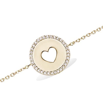 CHIVAL Armband 18K Verguld Goud "Open Hart" – Luxe, Hart, Hypoallergeen, Zirkonia, Cadeau voor Haar, Liefde, Romantiek, Geschenkverpakking, Sieraad, Valentijnsdag, Moederdag