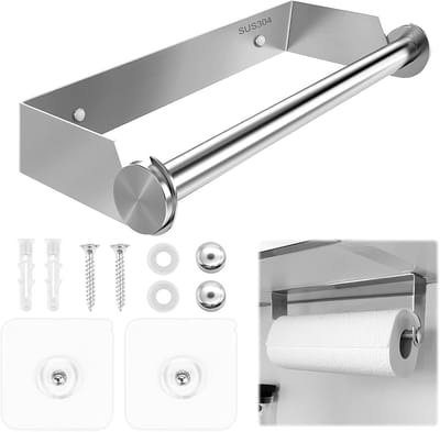 zonder boren, roestvrij stalen rollenhouder voor de keuken, houder voor keukenrol, keukenrolhouder, huishoudelijke rollenhouder, Kitchen Paper Holder, keukenrillenhouder