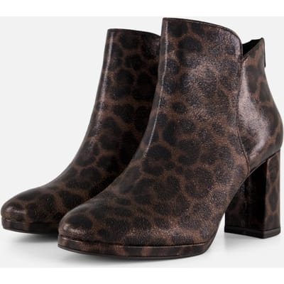 Tamaris Tamaris Leopard Enkellaarsjes bruin Textiel