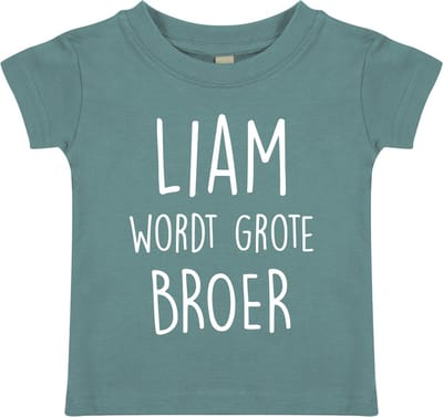 Strijkapplicatie _ Naam wordt grote broer Wit