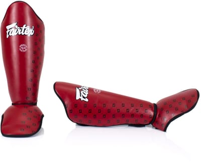 Fairtex SP5 Competition Scheenbeschermers – Maat S – Rood – Kickboksen, Muay Thai & MMA
