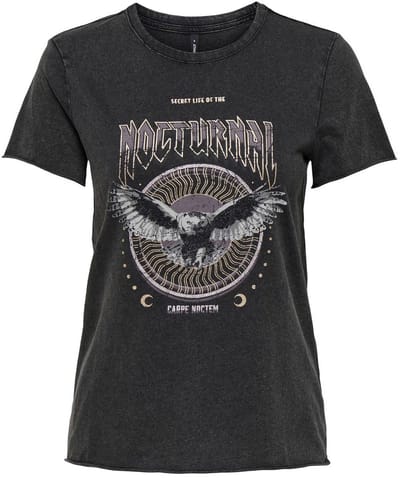 Only T-shirt Onllucy Life Reg S/s Top Jrs Noos 15215721 Black/nocturnal Dames Maat - XS