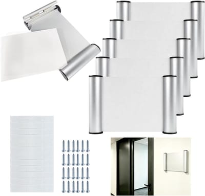 Deurbordjes Set - Naamplaatjes Huis - Adres Aangeven - Zes Stuks - 10x20mm - Zwart