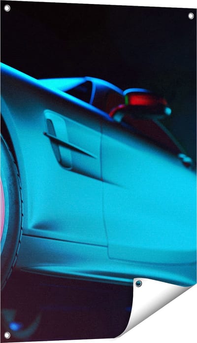 Gards Tuinposter Moderne Sportwagen Auto - 60x90 cm - Tuindoek - Tuindecoratie - Wanddecoratie buiten - Tuinschilderij