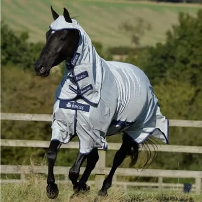 Bucas Vliegendeken Bucas Buzz Off X Full & Big Neck Zilver - 145/198