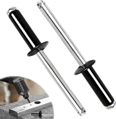 50 stuks Aluminium Blindklinknagels met Grote Flens, 4.8mm x 20mm, Popnagels voor Sterke Verbindingen, Duurzame Klinknagels voor Metaal en Kunststof