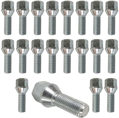 Wielschroef M12 - Bout wiel - Velgen Bevestigen - Conisch 60 graden - 28 mm 17 mm
