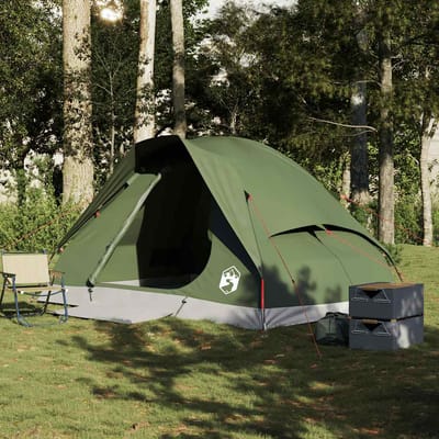 Tente de camping dôme pour 4 personnes Vert olive Imperméable