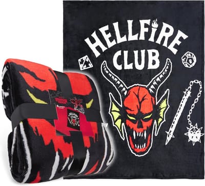 Fleece Deken Hellfire Club - Zacht en Warm - 150 x 130 cm - Perfecte Accessoire voor Slaapkamer en Woonkamer