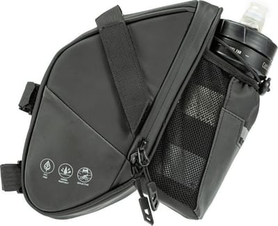 Nixnix® - Zadeltas voor MTB Fiets Met bidonhouder - Zwart - 1,5L