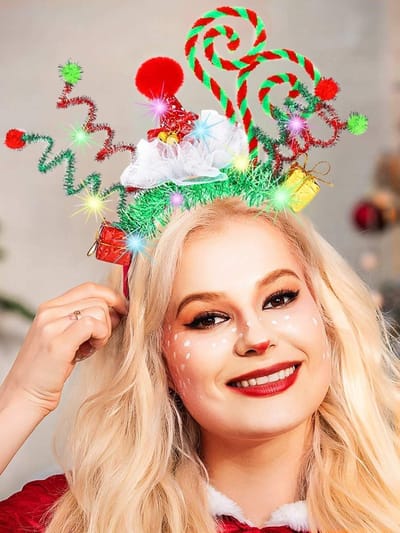Verlichte Haarband voor Kerstmis - LED Haaraccessoires voor Vrouwen en Meisjes, Perfect voor Feestelijke Kostuums en Kerstdecoratie