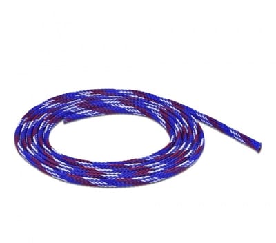 Polyester kabelsleeve | rekbaar | 6mm | blauw/wit/rood | 2 meter